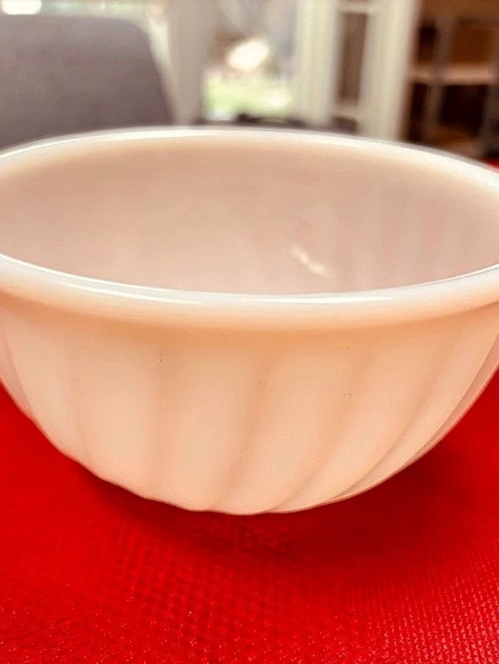 Vintage Fire-King Ivory Swirl Mixing Bowl 6 inches